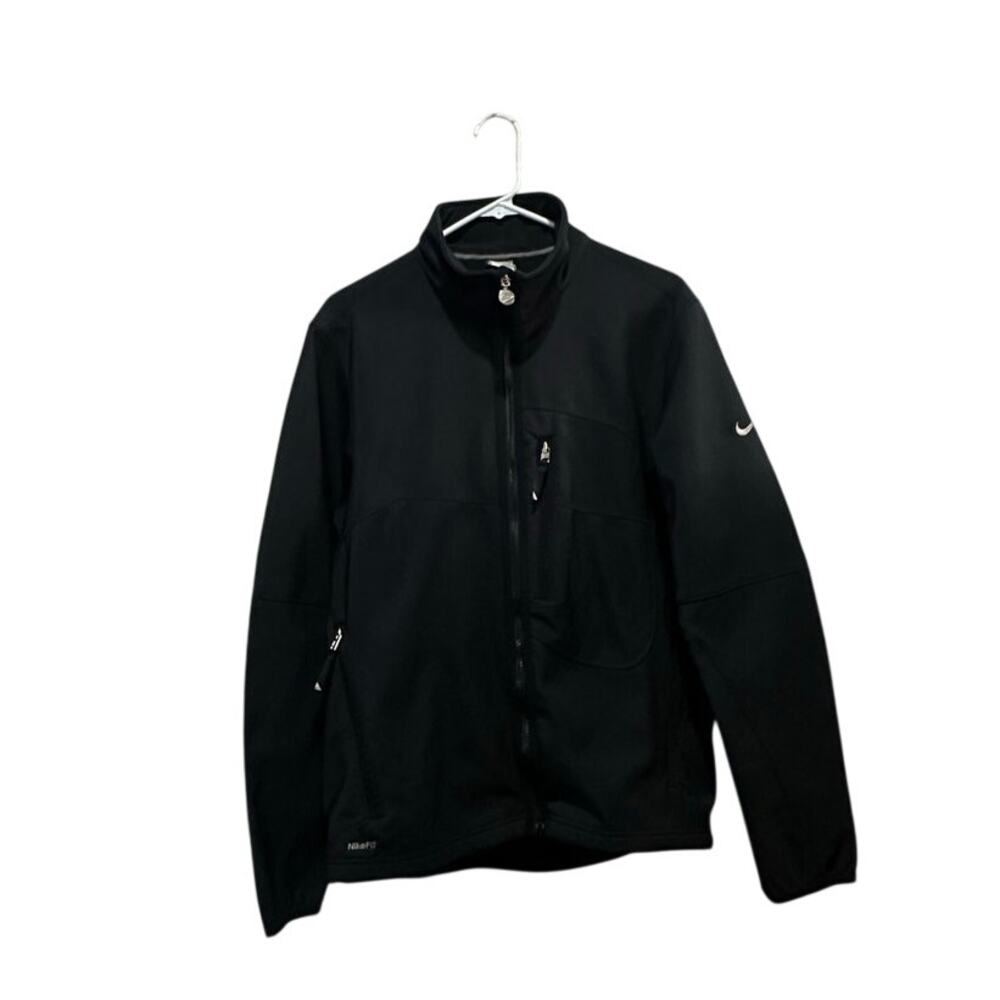 Nike Fit Therma Dri Fit Black Full Zip Soft Shell Size Medium Women's Polyester